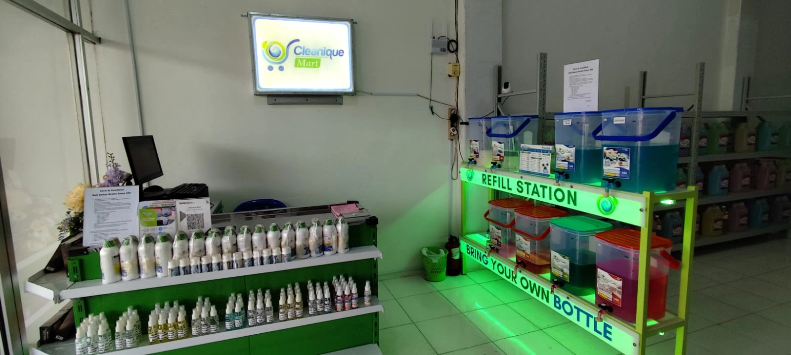 cleanique mart palembang refil sabun