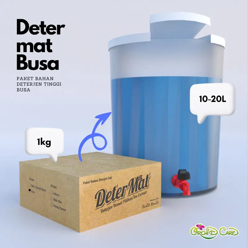Determat Busa Paket Bahan Deterjen Tinggi Busa